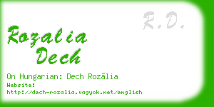 rozalia dech business card